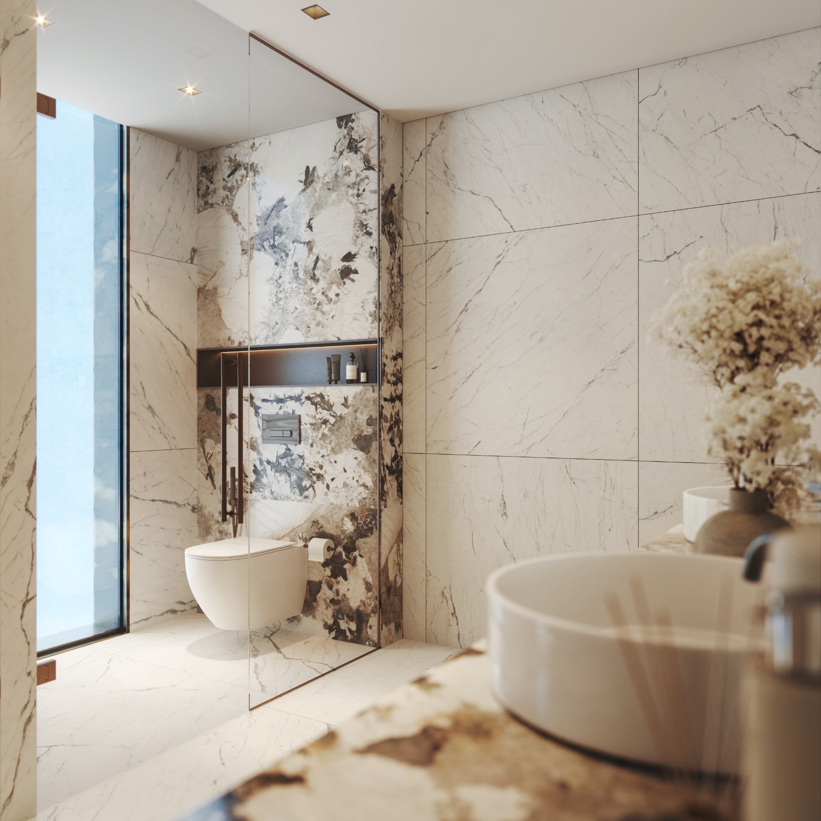Selected marble and stone materials