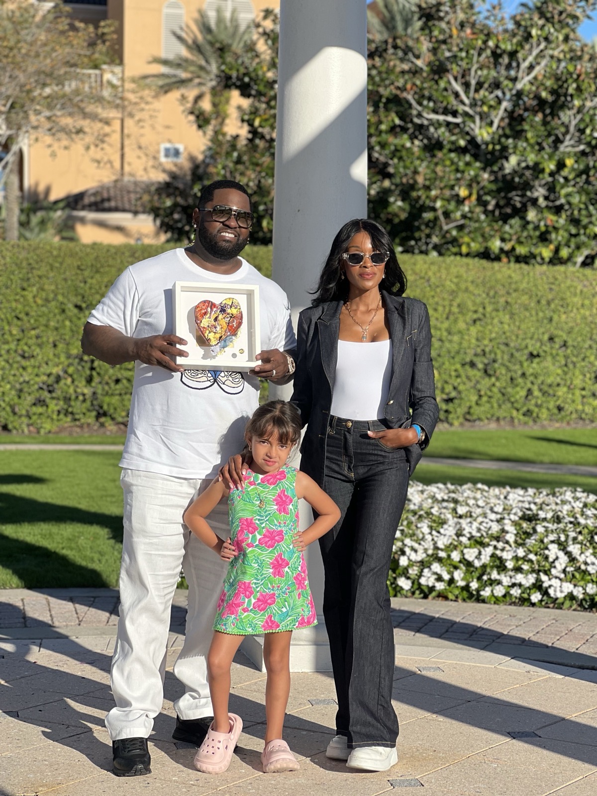 Eddah with a family in the community