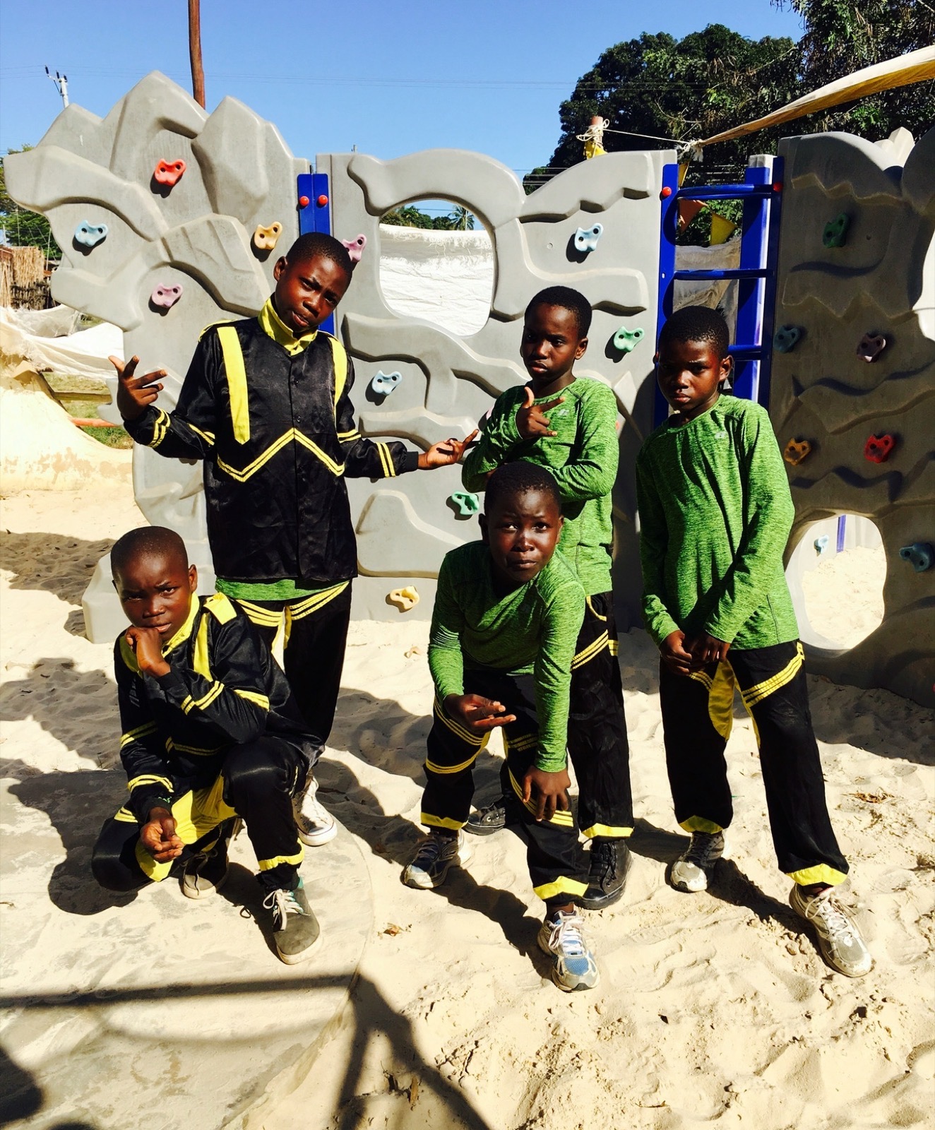Children and youth at a community playground